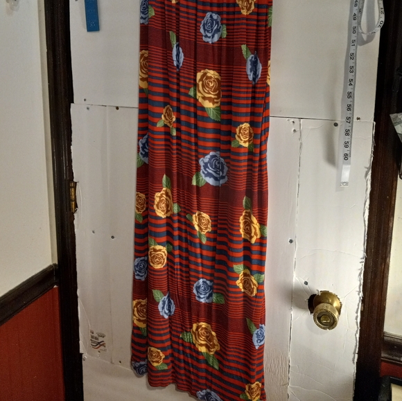 Gold Drama sleeveless strapless maxi dress, 100% rayon, style: RB1384J, - Picture 2 of 8